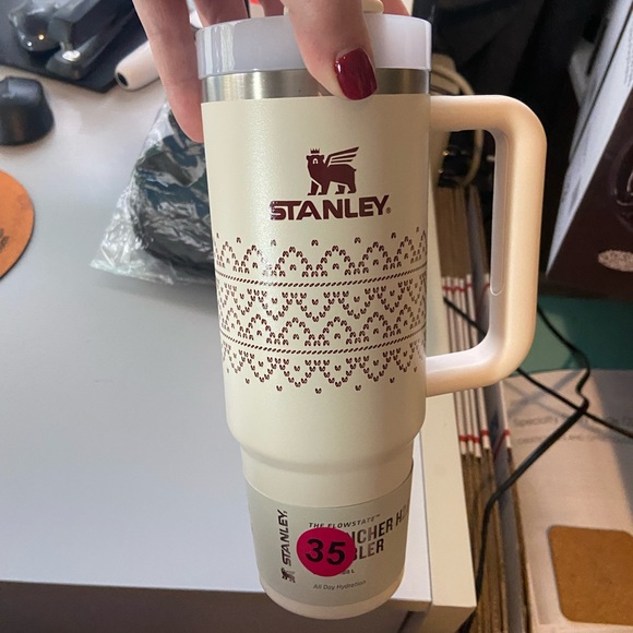 Stanley Other - Stanley Cream and Brown Travel Mug